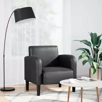 Sofa-kėdė su porankiais, juoda, 54 cm, dirbtinė oda