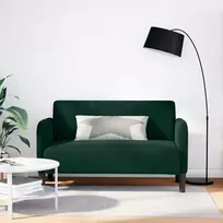 Dvivietė sofa, tamsiai žalia, 109 cm, aksomas