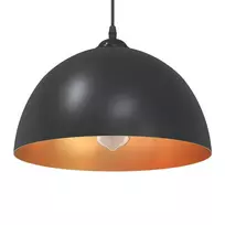 Pakabinami šviestuvai, 2 vnt., reguliuojamo aukščio, E27, juodi, Ø 30 cm, metaliniai