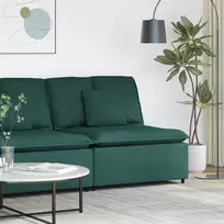 Modulinė sofa su pagalvėlėmis, tamsiai žalia, 100 cm