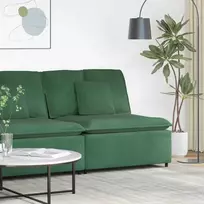 Modulinė sofa su pagalvėlėmis, tamsiai žalia, 100 cm