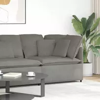 Modulinė kampinė sofa su pagalvėlėmis, šviesiai pilka, 100 cm