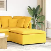 Modulinė sofa, pakojų pakojis, šviesiai geltonas, 100x100x48 cm