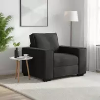 Sofa-kėdė, juoda, 100x78x84 cm, aksominis