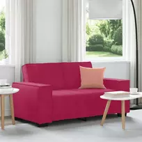 Dvivietė sofa, vyno raudonumo, 160x78x84 cm, aksominė