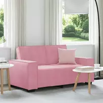 Dvivietė sofa, rožinė, 160x78x84 cm, aksomas