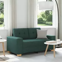 Dvivietė sofa, tamsiai žalia, 160x77x82 cm, audinys