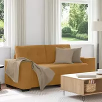 Dvivietė sofa, ruda, 180x77x82 cm, aksominė