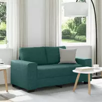 Dvivietė sofa, tamsiai žalia, 160x77x82 cm, audinys