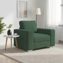 Sofa-kėdė, tamsiai žalia, 100x77x82 cm, velvetas, audinys