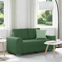 Dvivietė sofa, tamsiai žalia, 160x77x82 cm, velvetas, audinys