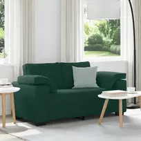 Dvivietė sofa, tamsiai žalia, 160x77x82 cm, aksomas