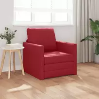 Sofa lova 60cm Vyno raudona Dirbtinė Oda