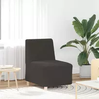 Modulinė sofa be porankių, tamsiai pilka, 55 cm, garbanotas, vilnonį audinį