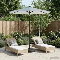Sodo skėtis su LED šviesomis ir standu 230 x 230 cm Poliesteris