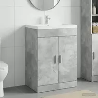 Vonios spintelė po kriaukle Betono pilka 56 x 37,5 x 81 cm
