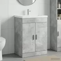 Vonios spintelė po kriaukle Betono pilka 78,5 x 37,5 x 81 cm