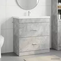 Vonios spintelė po kriaukle Betono pilka 78,5 x 37,5 x 81 cm