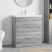 Vonios spintelė po kriaukle Pilka Sonoma 78,5 x 37,5 x 81 cm