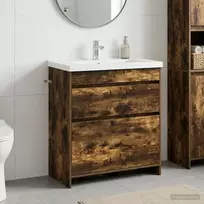 Vonios spintelė po kriaukle Dūminio ąžuolo 78,5 x 37,5 x 81 cm