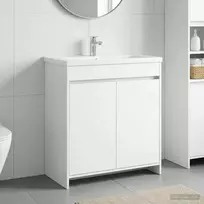 Vonios spintelė po kriaukle Balta 78,5 x 37,5 x 81 cm