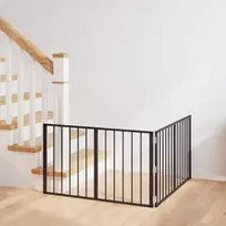 Šunų vartai 2 pcs Juodas 100 x 60 cm Cinkuota plienas