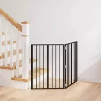 Šunų vartai 2 pcs Juodas 60 x 80 cm Cinkuota plienas