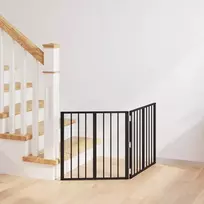 Šunų vartai 2 pcs Juodas 60 x 60 cm Cinkuota plienas