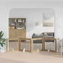 Šunų vartai su stovais 4 pcs Artisano ąžuolo 100 x 80 cm