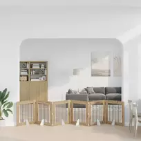 Šunų vartai su stovais 6 pcs Artisano ąžuolo 80 x 80 cm