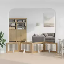 Šunų vartai su stovais 4 pcs Artisano ąžuolo 100 x 60 cm
