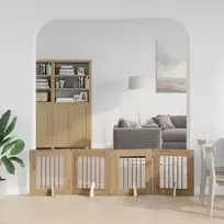 Šunų vartai su stovais 4 pcs Artisano ąžuolo 60 x 60 cm