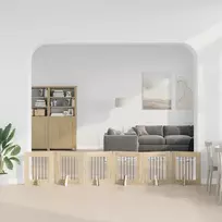 Šunų vartai su stovais 6 pcs Sonoma ąžuolas 60 x 60 cm