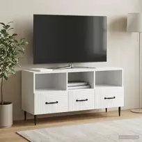 Televizoriaus spintelė su stalčių Balta 102 x 34,5 x 50 cm