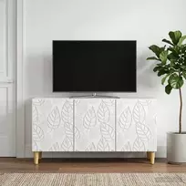Televizoriaus spintelė 99 x 34,5 x 50 cm Balta Apdirbta mediena
