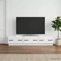 Televizoriaus spintelė su stalčių Balta 147 x 34,5 x 27 cm