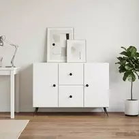 Kabalas su stalčių Balta 89 x 34,5 x 60 cm Apdirbta mediena