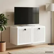 Sieninė TV spintelė Balta 59,5 x 31 x 30 cm Apdirbta mediena
