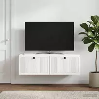 Sieninė TV spintelė Balta 98 x 41 x 30 cm Apdirbta mediena