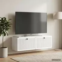Sieninė TV spintelė Balta 98 x 31 x 30 cm Apdirbta mediena