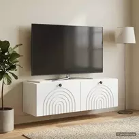 Sieninė TV spintelė Balta 98 x 31 x 30 cm Apdirbta mediena