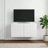Sieninė TV spintelė Balta 59,5 x 41 x 30 cm Apdirbta mediena