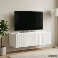 Sieninė TV spintelė Balta 98 x 41 x 30 cm Apdirbta mediena