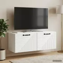 Sieninė TV spintelė Balta 78,5 x 31 x 30 cm Apdirbta mediena