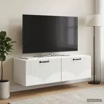 Sieninė TV spintelė Balta 98 x 41 x 30 cm Apdirbta mediena