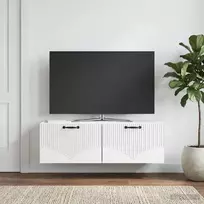 Sieninė TV spintelė Balta 98 x 31 x 30 cm Apdirbta mediena