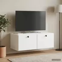 Sieninė TV spintelė 78,5 x 41 x 30 cm Balta Apdirbta mediena