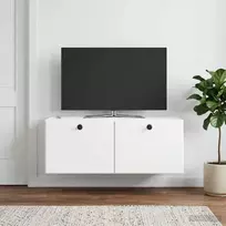 Sieninė TV spintelė 78,5 x 31 x 30 cm Balta Apdirbta mediena