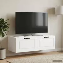 Sieninė TV spintelė Balta 98 x 41 x 30 cm Apdirbta mediena