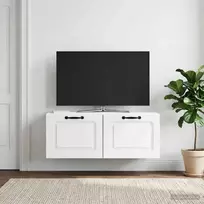 Sieninė TV spintelė Balta 78,5 x 31 x 30 cm Apdirbta mediena